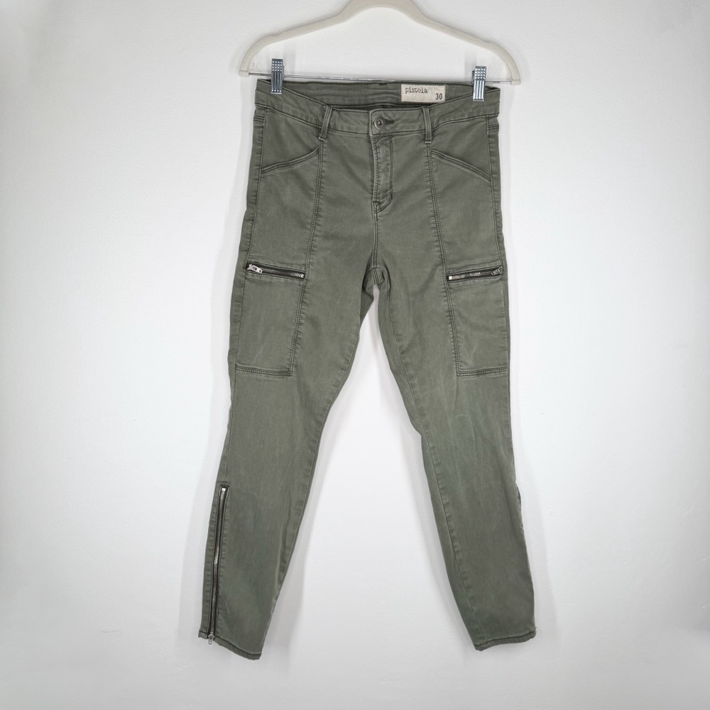 Pistola Cargo Skinny Pants OD Army Green Size 30